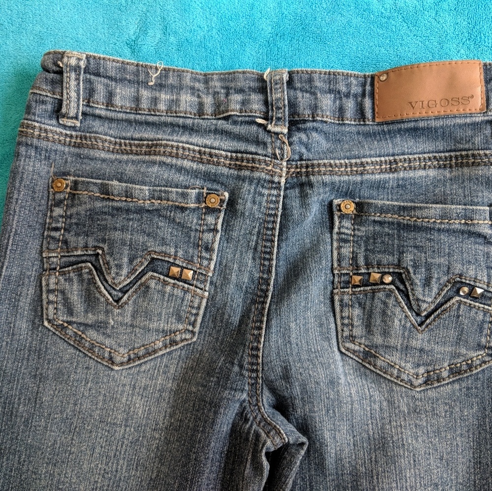 Girl's Vigoss jeans stud detail bottom cuff (12)